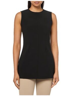 Calvin Klein Black Sleeveless Tailored Tunic